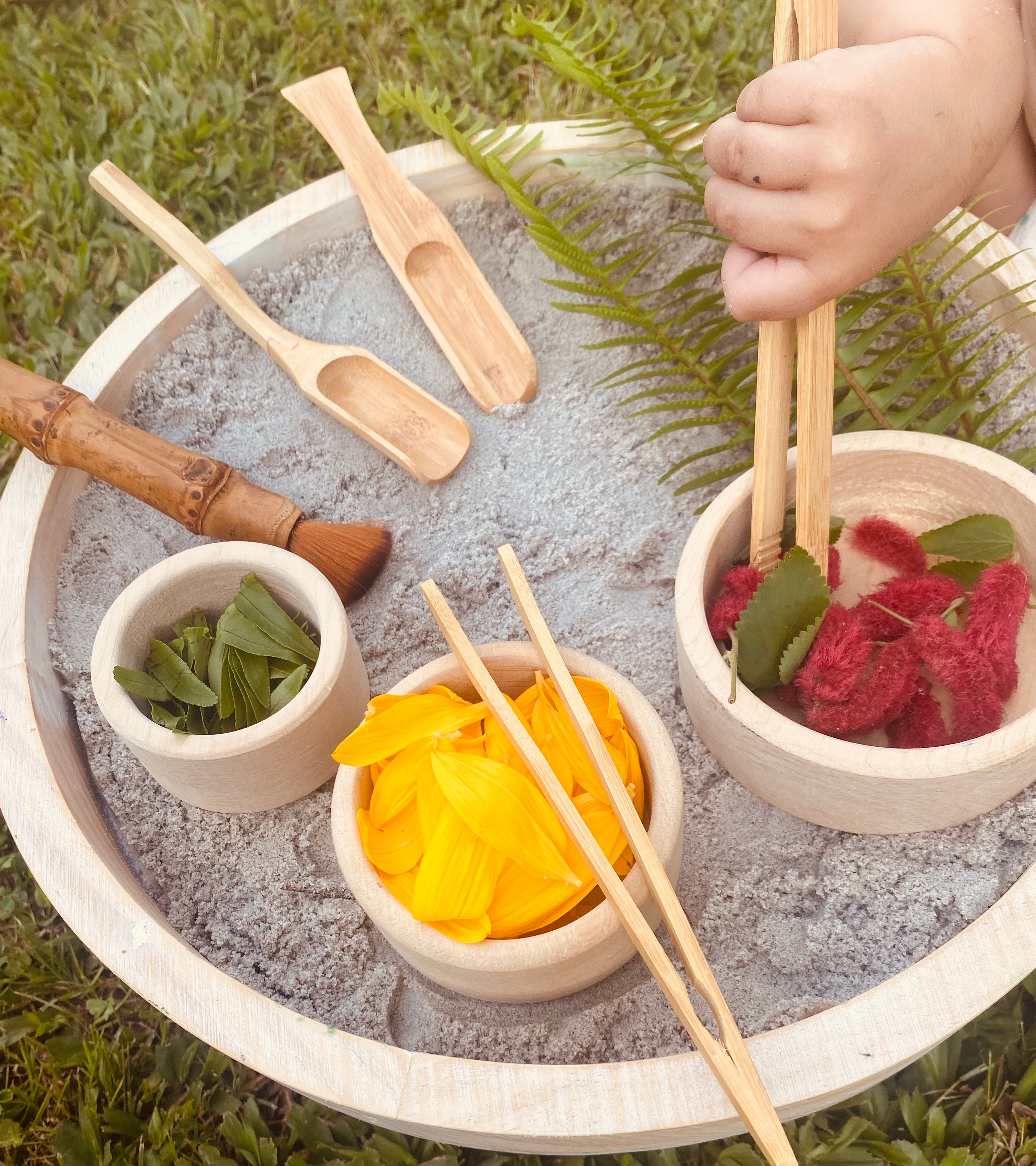 Bamboo sensory play  tools